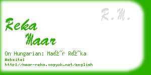 reka maar business card